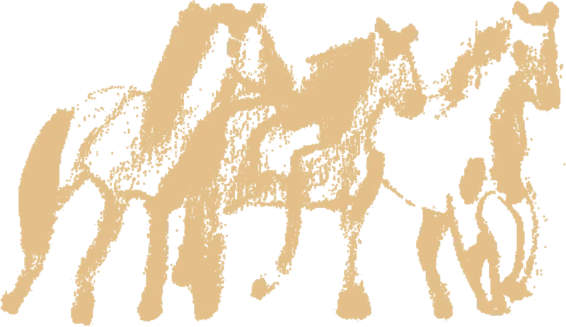 brown horse from run single art